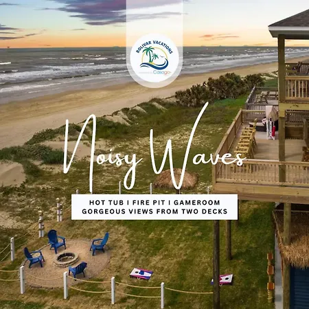 Noisywaves - Beachfront Paradise With Hot Tub, Yard, And Game Room